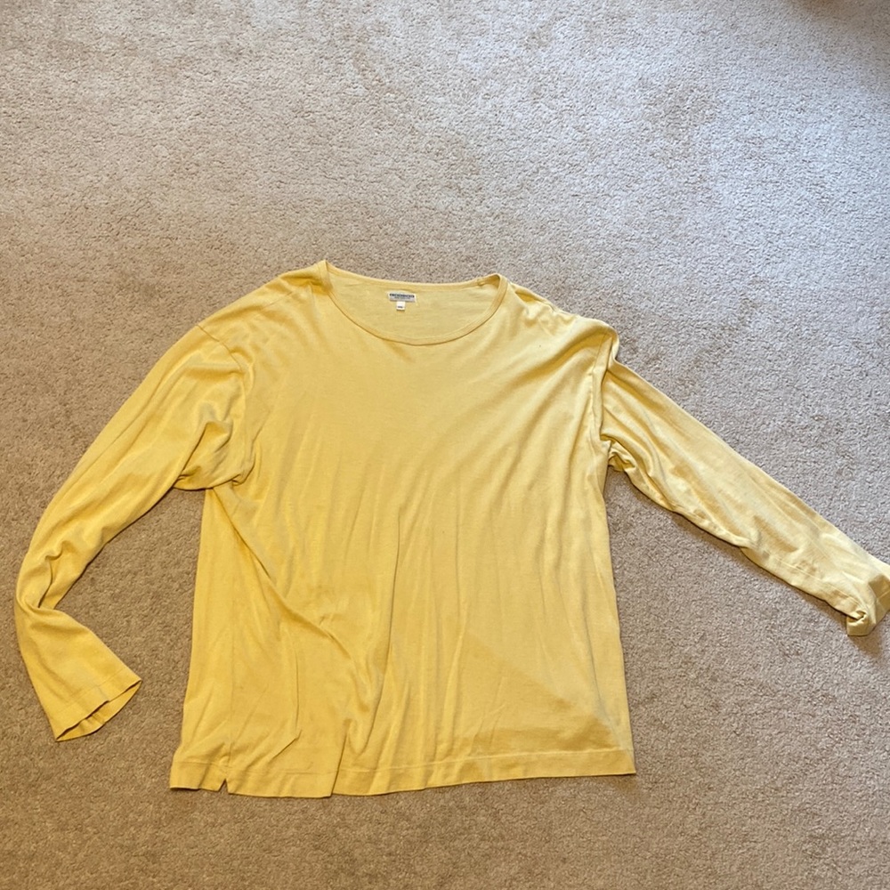 Mens Knickerbocker Yellow casual long sleeve shirt